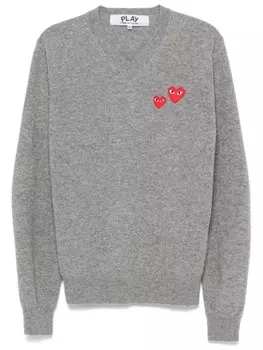 Свитер с нашивкой Comme Des Garons Play, серый