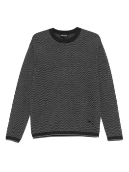 Свитер с нашивкой-логотипом Emporio Armani, зеленый