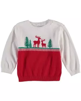 Свитер с оленями Carriage Boutique, белый