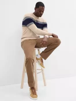 Свитер с полосками Gap, коричневый