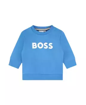 Свитер с принтом Hugo Boss, синий
