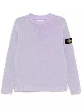 Свитер с принтом Stone Island, фиолетовый