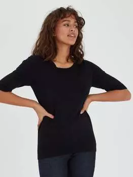 Свитер с рукавами 3/4 pzsara Pulz Jeans, черный