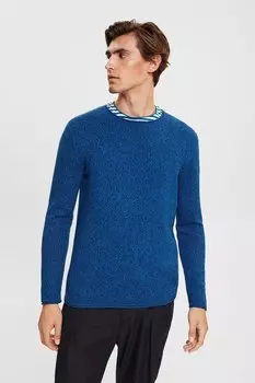 Свитер с шерстью Esprit, синий