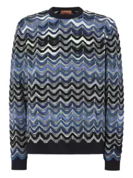 Свитер с шевронным узором Missoni, синий