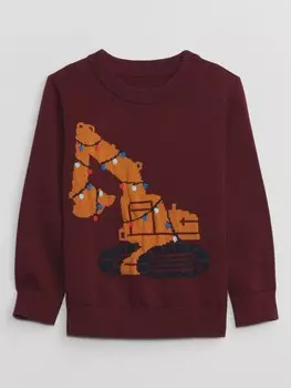 Свитер с узором Gap, красный