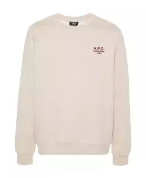 Свитер с вышивкой A.P.C., бежевый