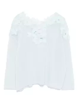 Свитер с вышивкой Ermanno Scervino, синий