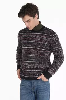 Свитер с зимним узором Colin'S, черный
