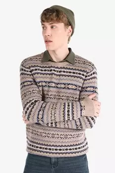 Свитер с зимним узором Colin'S, коричневый