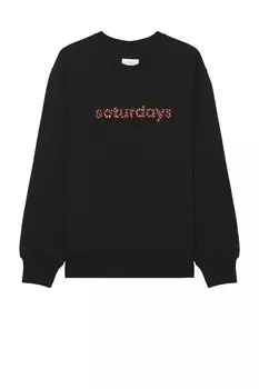 Свитер SATURDAYS NYC Bowery Cheetah, черный
