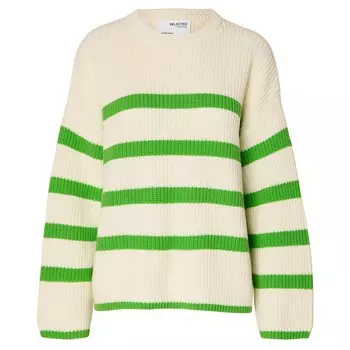 Свитер Selected Bloomie O Neck, бежевый