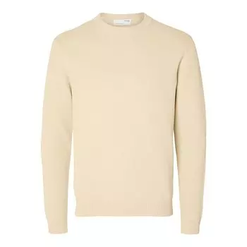Свитер Selected Dane Crew Neck, бежевый