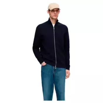 Свитер Selected Dane full zip, синий