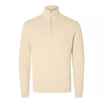 Свитер Selected Dane Half Zip, бежевый