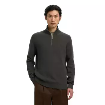 Свитер Selected Dane half zip, зеленый