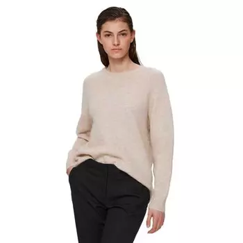 Свитер Selected Lulu O Neck, бежевый
