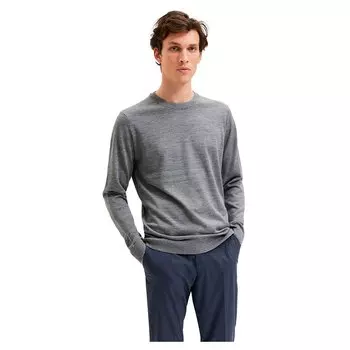 Свитер Selected Town Merino Coolmax Crew Neck, серый