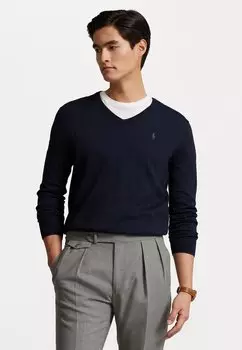 Свитер SLIM FIT V NECK Polo Ralph Lauren, темно-синий