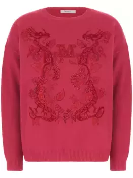 Свитер со стразами MAX MARA, розовый