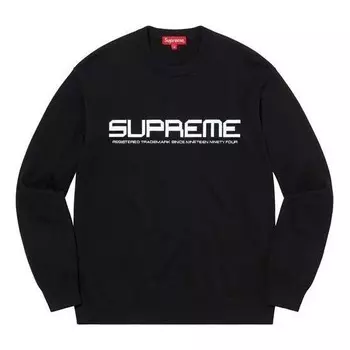 Свитер split logo pullover 'black white' Supreme, черный
