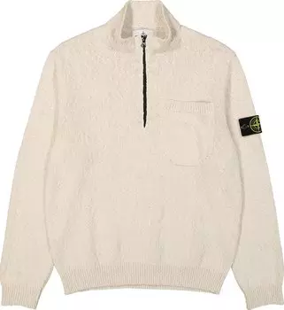 Свитер Stone Island Half Zip Textured Knit 'Natural Beige', загар