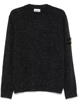 Свитер Stone Island в крапинку, черный
