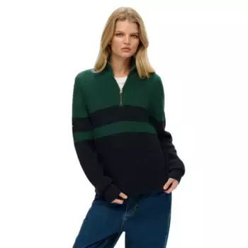 Свитер Superdry Classic Stripe, зеленый