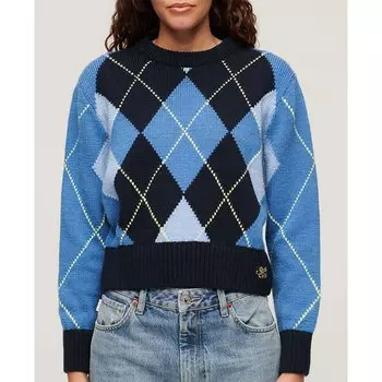 Свитер Superdry Jacquard Pattern Crew, синий