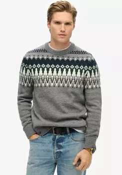 Свитер Superdry, пятнистый серый