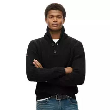 Свитер Superdry Shawl Collar, черный