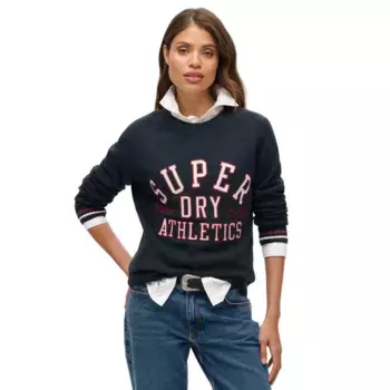 Свитер Superdry Slouchy Knitted Graphic, синий