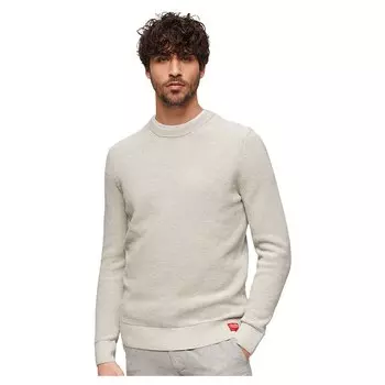 Свитер Superdry Textured Crew Neck, бежевый