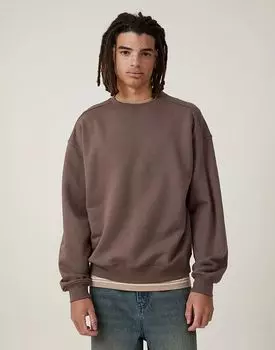 Свитер свободного кроя коричневого цвета Cotton:On
