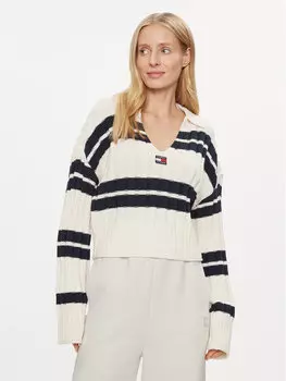 Свитер свободного кроя Tommy Jeans, экрю