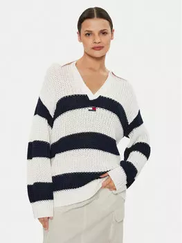 Свитер свободного кроя Tommy Jeans, экрю