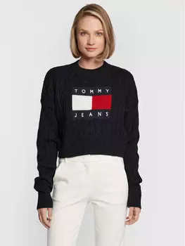 Свитер свободного кроя Tommy Jeans, черный