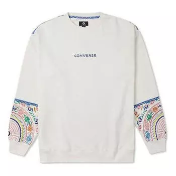 Свитер tapesty crewneck sweatshirt 'white' Converse, белый