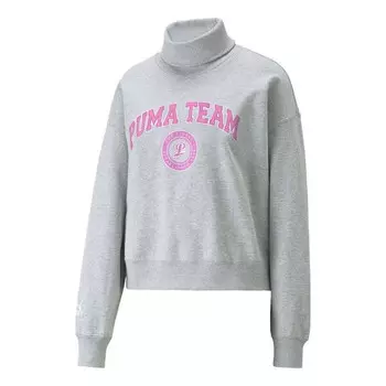 Свитер team sweatshirt 'grey' Puma, серый