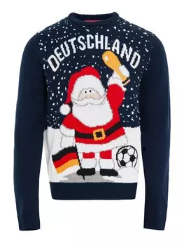 Свитер Threadbare Xmas, темно-синий