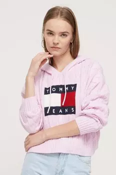 Свитер Томми Джинс Tommy Jeans, розовый