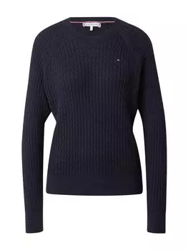 Свитер женский TOMMY HILFIGER с круглым вырезом, темно-синий