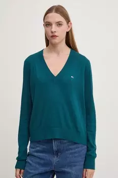Свитер Tommy Jeans, бирюзовый