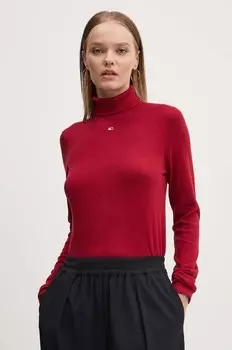 Свитер Tommy Jeans, бордовый
