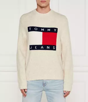 Свитер Tommy Jeans Regular Fit, бежевый