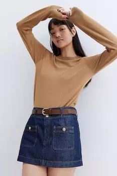 Свитер тонкой вязки H&M, бежевый