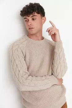 Свитер TRENDYOL MAN, кремовый
