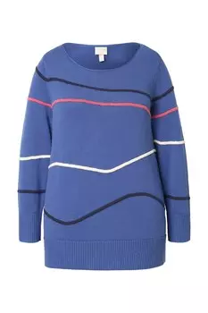 Свитер Ulla Popken, цвет Navy/Sapphire