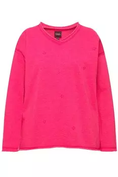 Свитер Ulla Popken Sweatshirt, цвет pink/neon pink