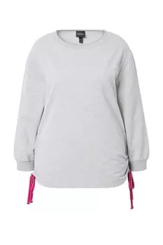 Свитер Ulla Popken Sweatshirt, светло-серый
